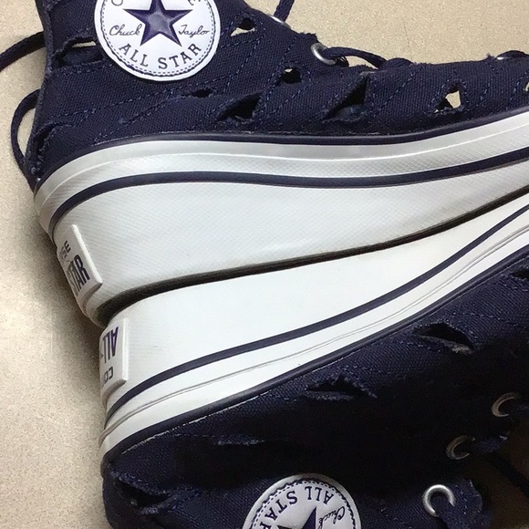 ‘Converse All Star’ Canvas Laser-Cut Hi-Tops - Picture 7 of 8